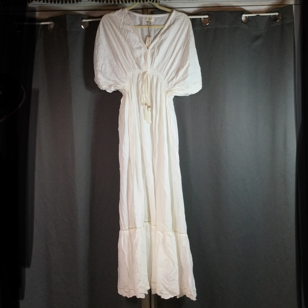 World Market White Eyelet Dress NWT - S/M